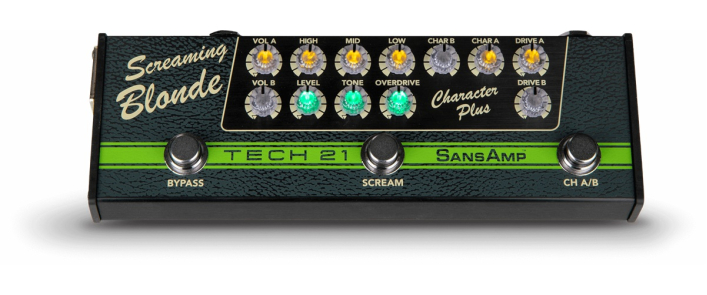 Педаль ефектів TECH 21 SANSAMP CHARACTER PLUS SCREAMING BLONDE