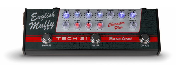Педаль ефектів TECH 21 SANSAMP CHARACTER PLUS ENGLISH MUFFY