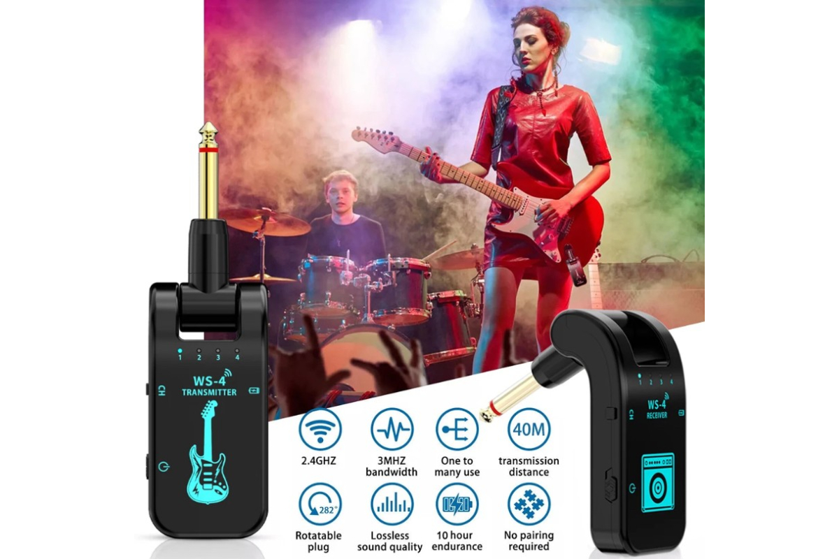 Гітарна радіосистема AVZHEZH WS4 Black 2.4GHz