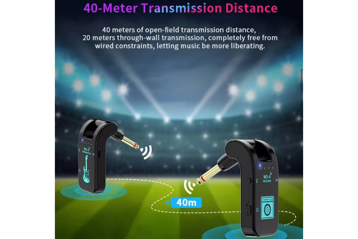 Гітарна радіосистема AVZHEZH WS4 Black 2.4GHz