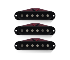 Набор звукоснимателей BARE KNUCKLE PAT PEND '63 VENEER BOARD STRAT SET BLACK