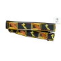 Ремінь гітарний FENDER STRAP 2" MONOGRAMMED BLACK/YELLOW/BROWN