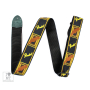 Ремінь гітарний FENDER STRAP 2" MONOGRAMMED BLACK/YELLOW/BROWN