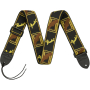 Ремінь гітарний FENDER STRAP 2" MONOGRAMMED BLACK/YELLOW/BROWN
