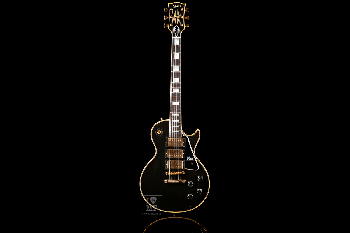 GIBSON '57 LES PAUL CUSTOM 3 PICKUP EBONY VOS GH Электрогитара