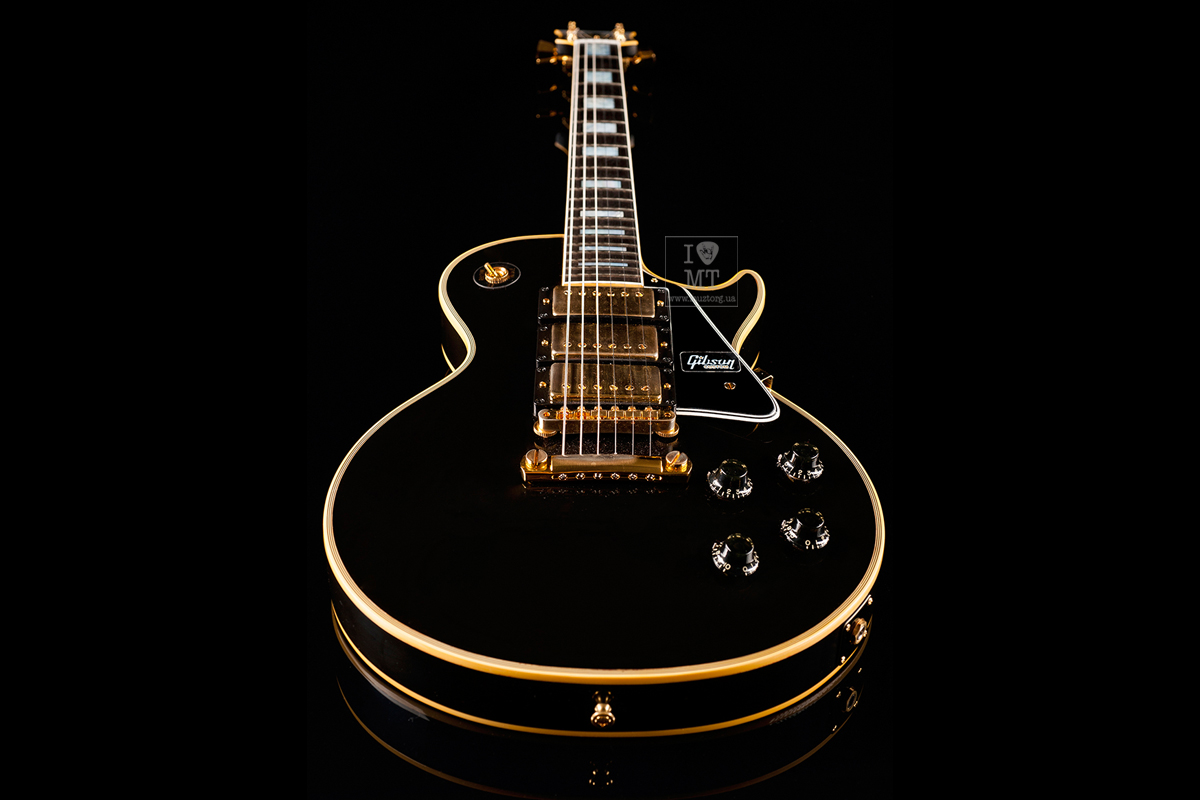 GIBSON '57 LES PAUL CUSTOM 3 PICKUP EBONY VOS GH Электрогитара