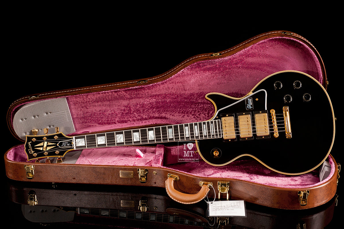 GIBSON '57 LES PAUL CUSTOM 3 PICKUP EBONY VOS GH Электрогитара