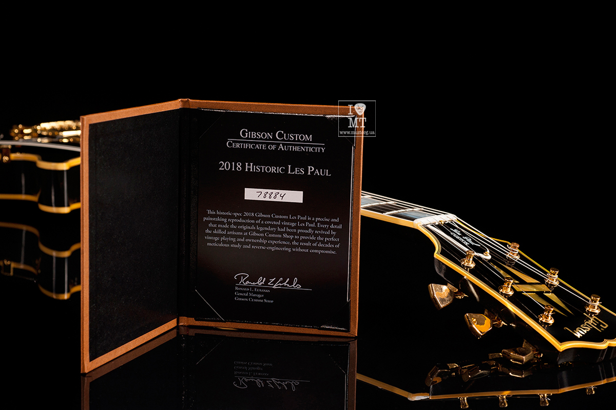 GIBSON '57 LES PAUL CUSTOM 3 PICKUP EBONY VOS GH Электрогитара