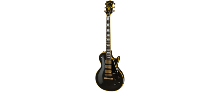 GIBSON '57 LES PAUL CUSTOM 3 PICKUP EBONY VOS GH Электрогитара