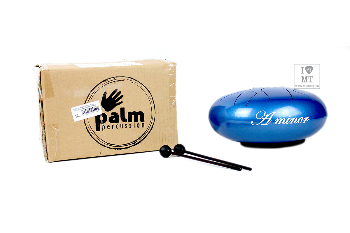 PALM PERCUSSION METAL TONGUE DRUM 8 LEAFS SPOT BLUE Глюкофон