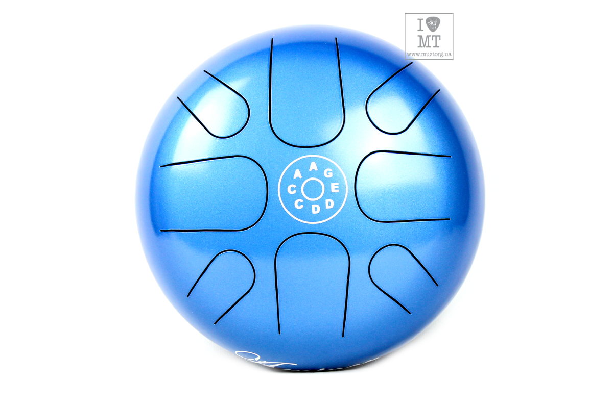 PALM PERCUSSION METAL TONGUE DRUM 8 LEAFS SPOT BLUE Глюкофон