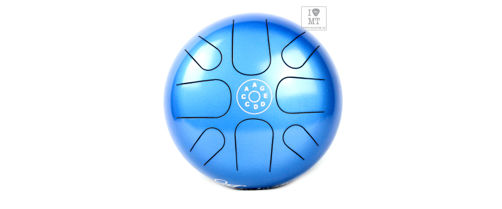 PALM PERCUSSION METAL TONGUE DRUM 8 LEAFS SPOT BLUE Глюкофон