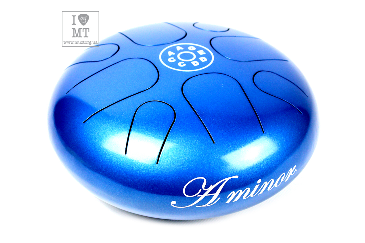 PALM PERCUSSION METAL TONGUE DRUM 8 LEAFS SPOT BLUE Глюкофон