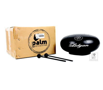 Купить PALM PERCUSSION METAL TONGUE DRUM 9 LEAFS BLACK DOFF Глюкофон онлайн
