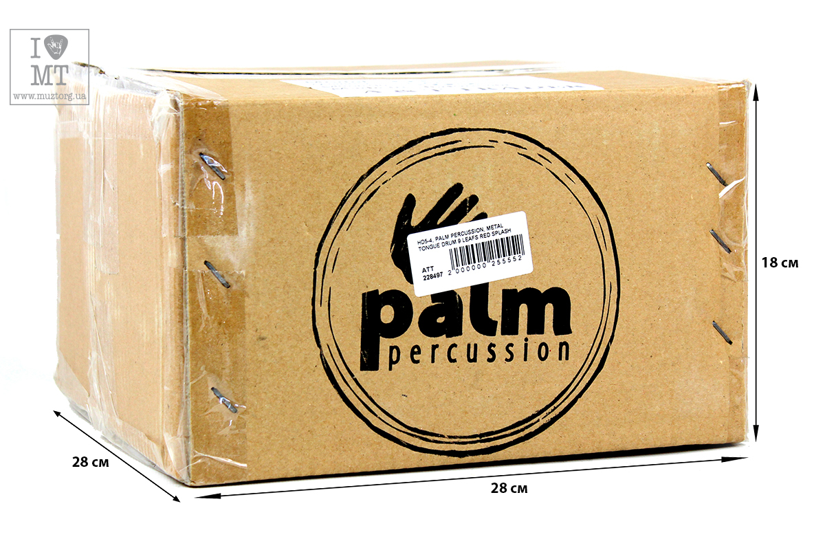 PALM PERCUSSION METAL TONGUE DRUM 9 LEAFS RED SPLASH Глюкофон