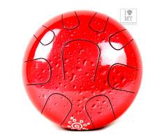 PALM PERCUSSION METAL TONGUE DRUM 9 LEAFS RED SPLASH Глюкофон