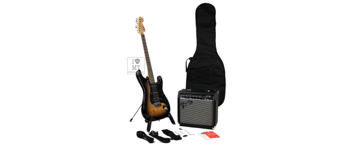 Гитарный набор SQUIER by FENDER AFFINITY SERIES STRAT HSS PACK LR BS GIG BAG 15G