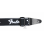 Ремінь гітарний FENDER STRAP 2" WEIGHLESS RUNNING LOGO BLACK/WHITE