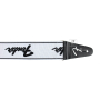 FENDER STRAP 2" WEIGHLESS RUNNING LOGO STRAP WHITE/BLACK Ремень гитарный