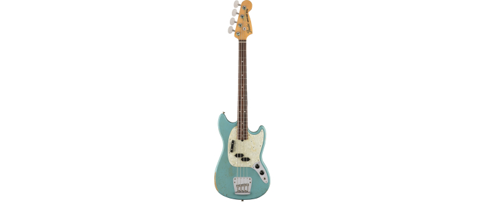 FENDER JMJ MUSTANG BASS RW FADED DAPHNE BLUE Бас-гітара