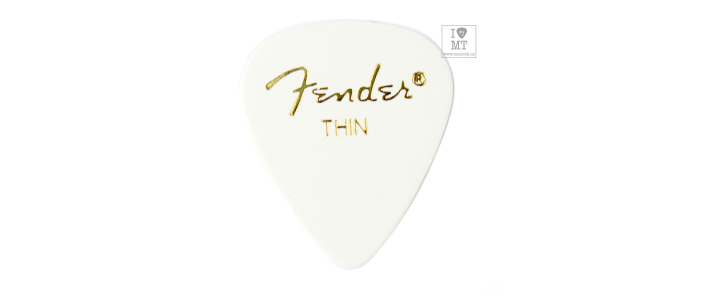 FENDER 351 WHITE PICK 1 GROSS THIN Медиатор