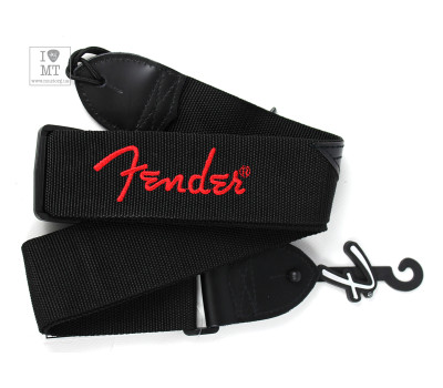 Купить FENDER STRAP 2" BLACK RED LOGO Ремень гитарный онлайн
