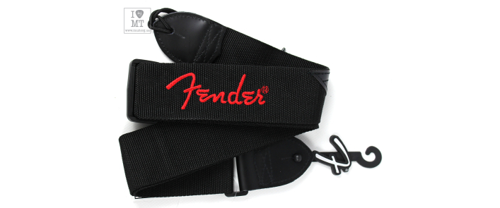 Ремінь гітарний FENDER STRAP 2" BLACK RED LOGO