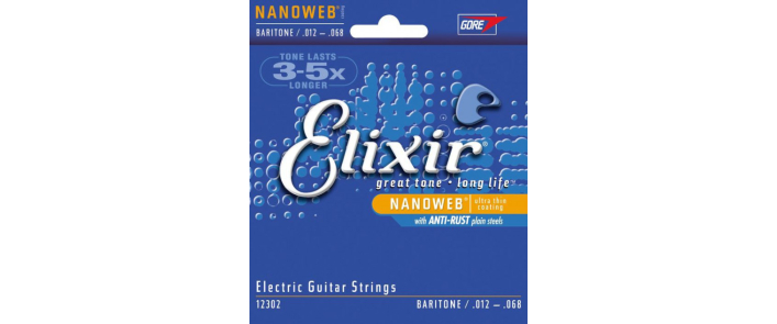 Струни для електрогітар ELIXIR NANOWEB BARITONE