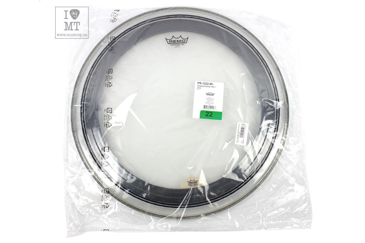 REMO POWERSTROKE PRO, Clear, 22" Diameter, Bass Пластик для барабана
