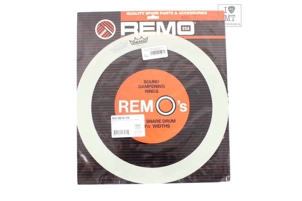REMO Rem-O Ring, 14" Dia, 1.5" Width (2 Pcs), 10-Mil Hazy Film Демпферные кольца