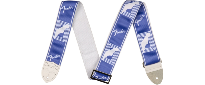 FENDER 2" MONOGRAMMED STRAP LAKE PLACID BLUE Ремень гитарный