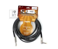Кабель инструментальный KLOTZ 59 VINTAGE PRO GUITAR CABLE ANGLED 4.5 M