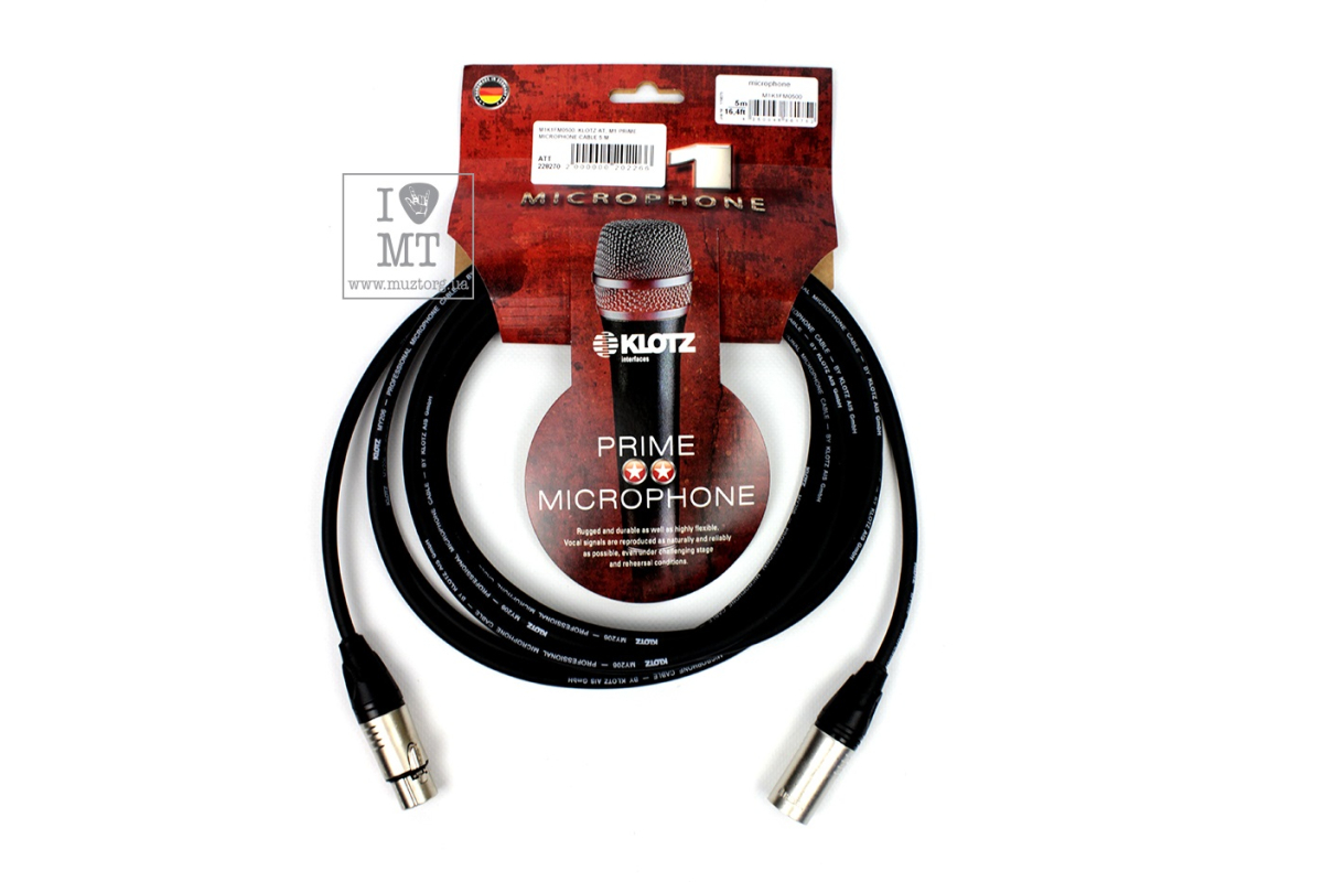 Кабель микрофонный KLOTZ M1 PRIME MICROPHONE CABLE 5 M