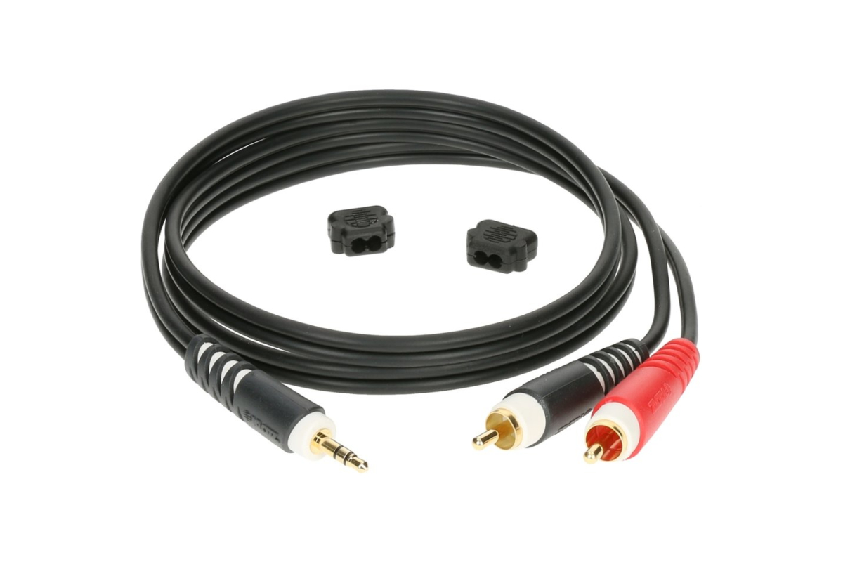 Кабель коммутационный KLOTZ AY7 Y-CABLE STEREO MINI JACK - RCA BLACK 1 M