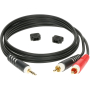 Кабель коммутационный KLOTZ AY7 Y-CABLE STEREO MINI JACK - RCA BLACK 1 M
