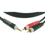 Кабель коммутационный KLOTZ AY7 Y-CABLE STEREO MINI JACK - RCA BLACK 1 M