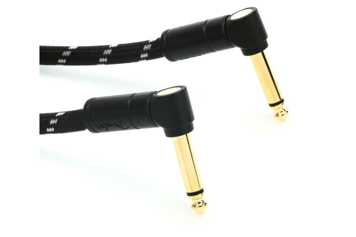 FENDER CABLE DELUXE SERIES 1' BLACK TWEED Кабель інструментальний