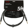 Кабель инструментальный FENDER CABLE DELUXE SERIES 5' BLACK TWEED