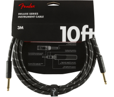 Кабель инструментальный FENDER CABLE DELUXE SERIES 10' BLACK TWEED