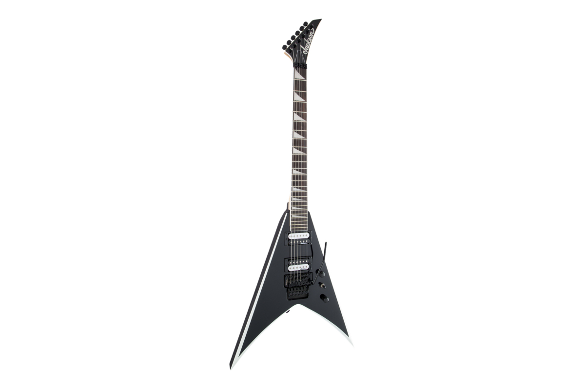 JACKSON JS32 AH KING V BLACK WITH WHITE BEVELS Электрогитара