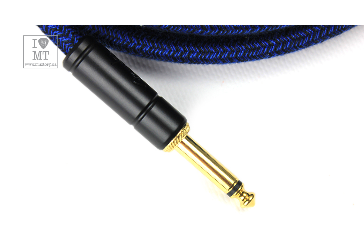 Кабель инструментальный FENDER 10' ANGLED FESTIVAL INSTRUMENT CABLE PURE HEMP BLUE DREAM