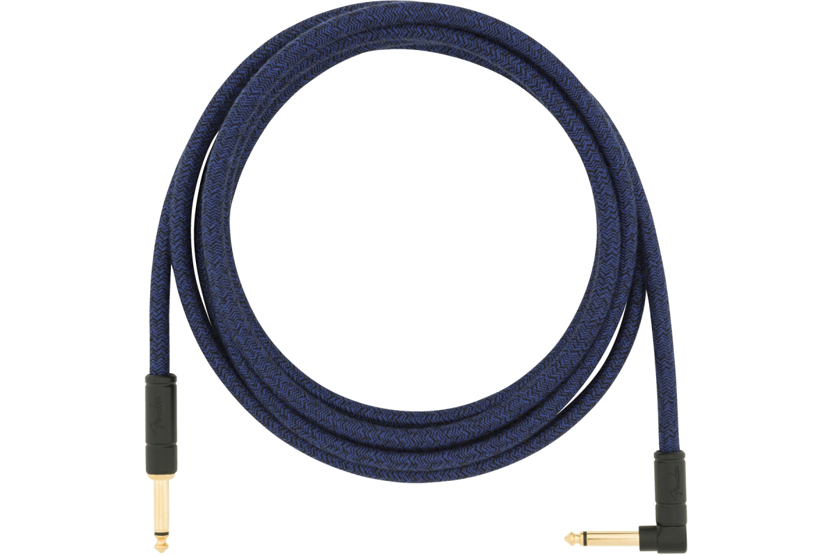 Кабель инструментальный FENDER 10' ANGLED FESTIVAL INSTRUMENT CABLE PURE HEMP BLUE DREAM