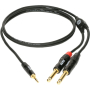 Кабель коммутационный KLOTZ KY5-150 MINILINK PRO Y-CABLE BLACK 1.5 M