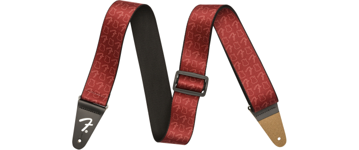 FENDER STRAP 2" ICON STRAP TELE BURGUNDY Ремень гитарный
