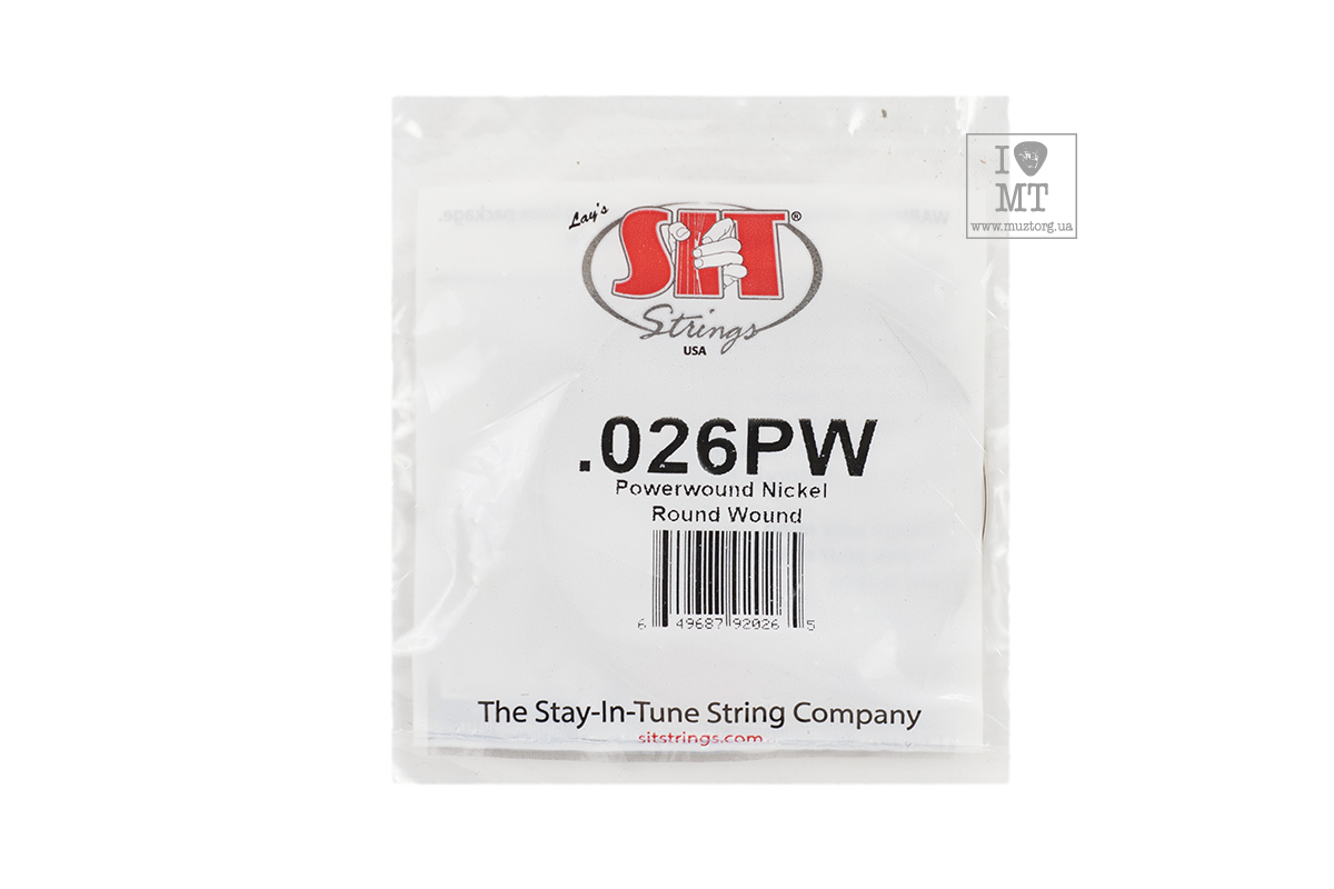 Струна для электрогитары SIT STRINGS 026PW