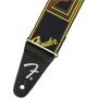 Ремінь гітарний FENDER STRAP 2" WEIGHLESS MONOGRAMMED BLACK/YELLOW/BROWN