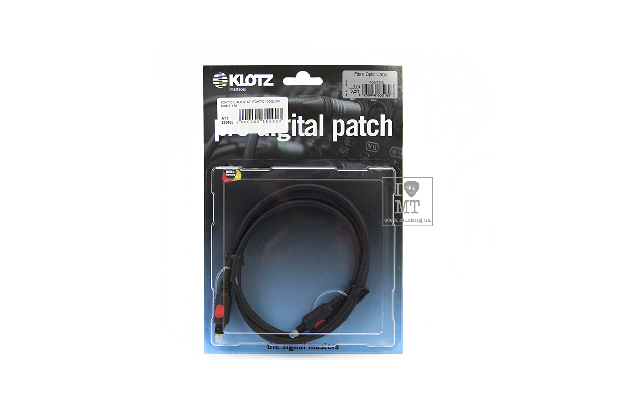 Кабель коммутационный KLOTZ FOHTT01 TOSLINK CABLE 1 M