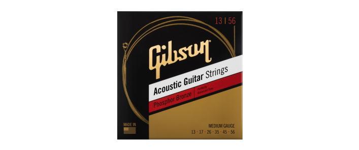 Струны для акустических гитар GIBSON SAG-PB13 PHOSPHOR BRONZE ACOUSTIC GUITAR STRINGS 13-56 MEDIUM
