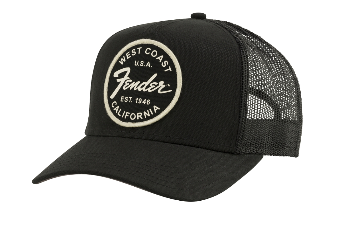 FENDER WEST COAST TRUCKER HAT BLACK Кепка