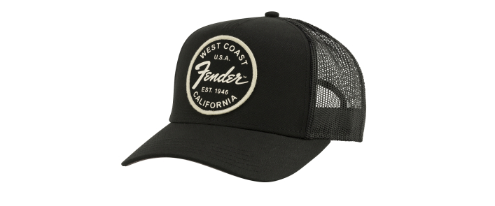 FENDER WEST COAST TRUCKER HAT BLACK Кепка